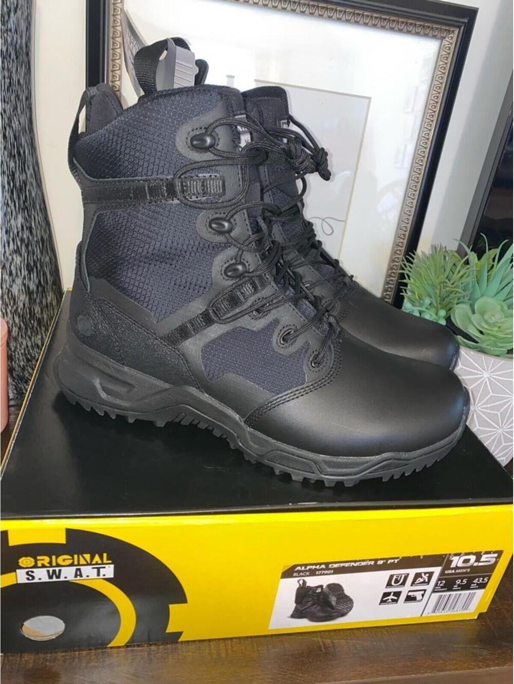NWB!! Original S.W.A.T. Alpha Defender 8" Tactical Conceal Carry Boots Size 10.5